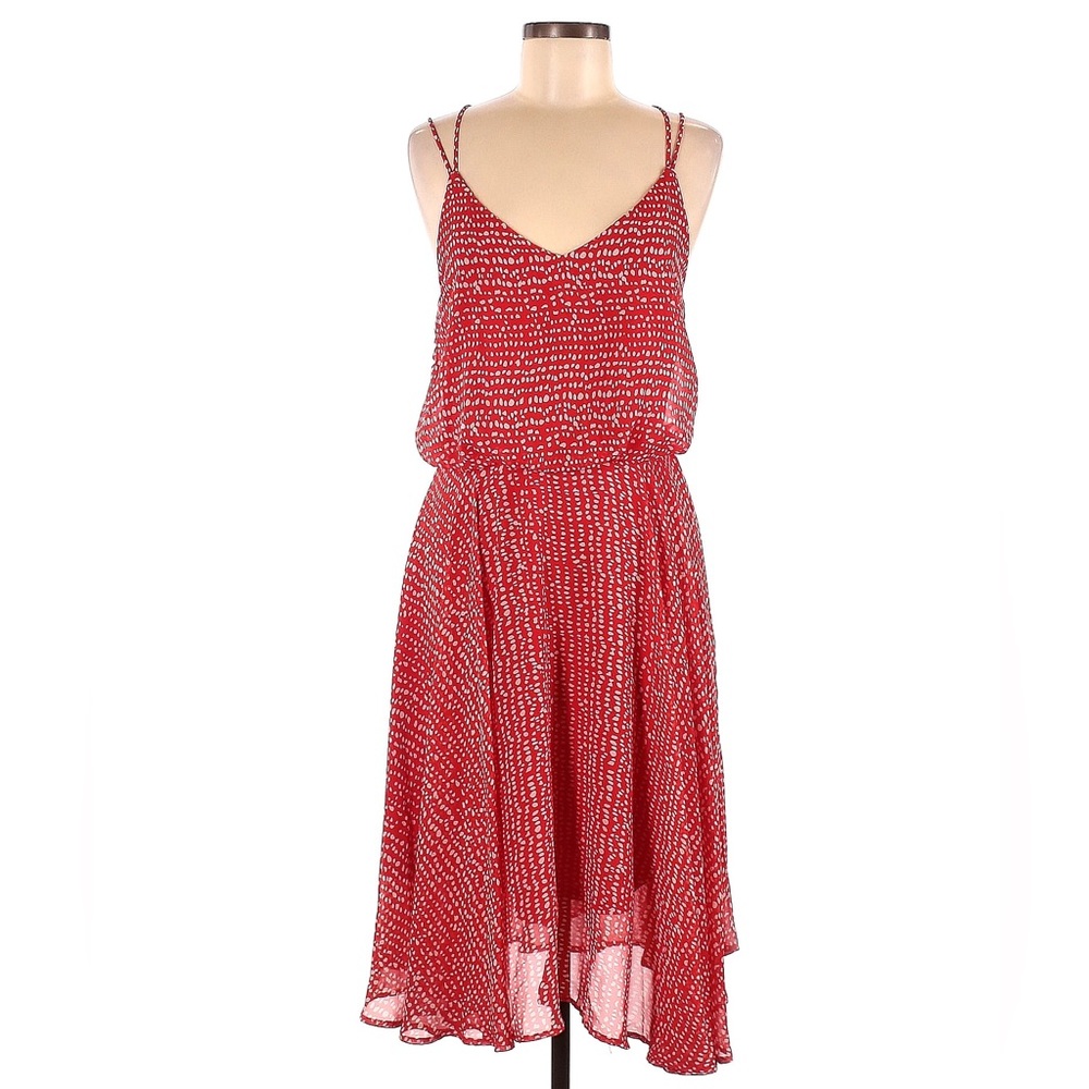 NWOT Leith Midi Red and White Polka Dot Dress